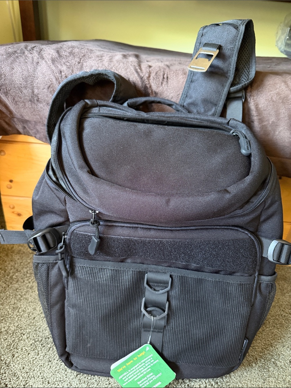 New Men's Black Tactical Backpack - Durable Everyday Carry. Great for hiking.